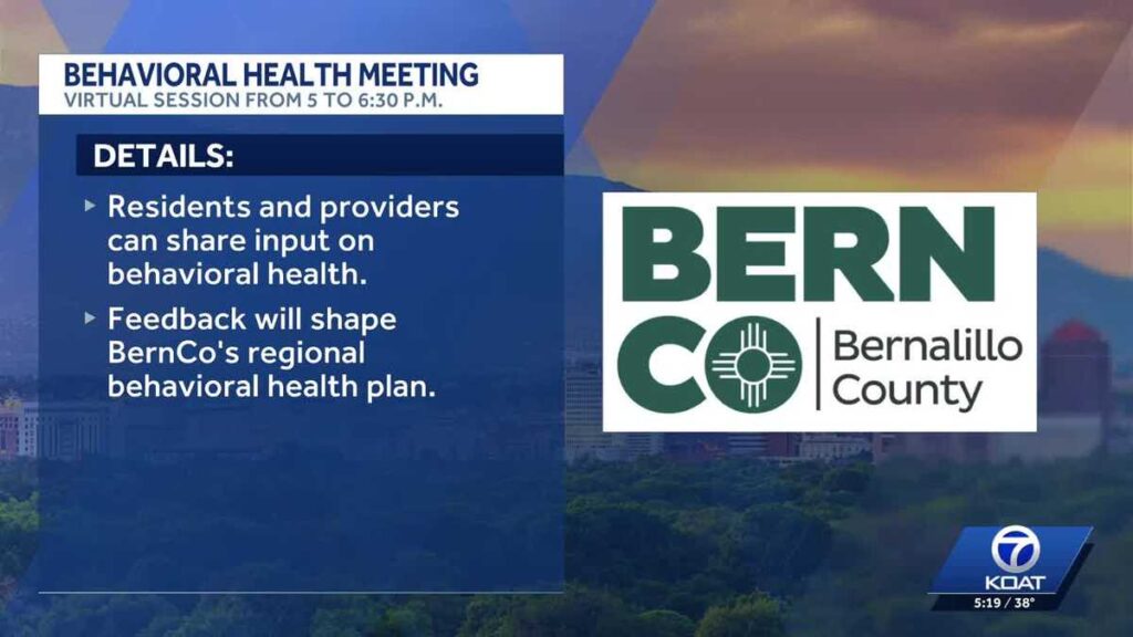 Bernalillo County looking to improve behavioral health
