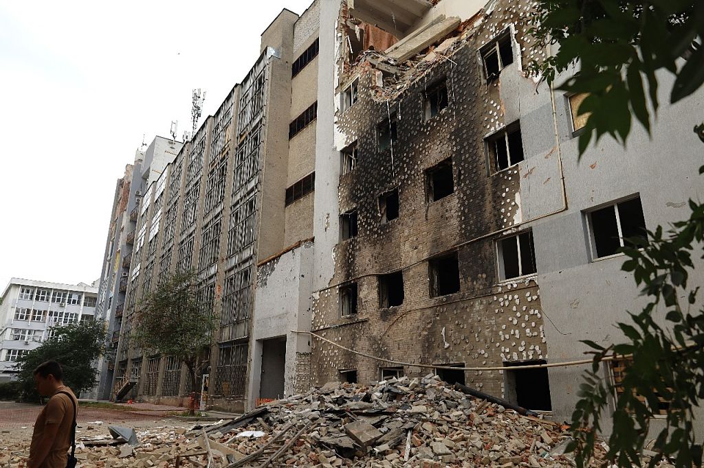 Aftermath of Russian missiles in Ukraine’s Lviv