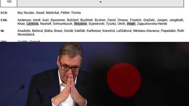 "Vazrazhdane" defended Vucic in the European Parliament, voted against a resolution on the rights of Bulgarians in Serbia