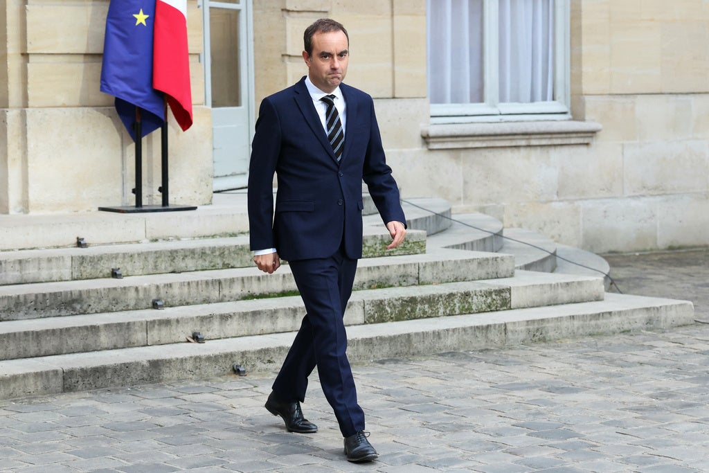 Lecornu (pictured on Monday) resigned after just 27 days in the role