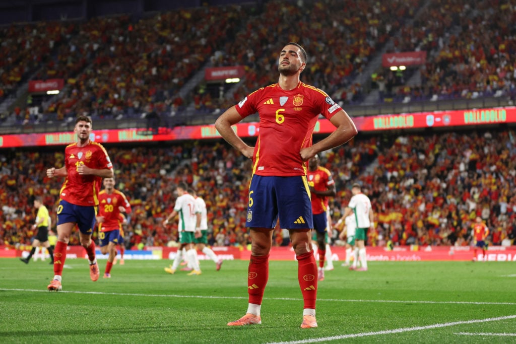 Martin Zubimendi scores during Spain v Bulgaria in the FIFA World Cup 2026 Qualifier
