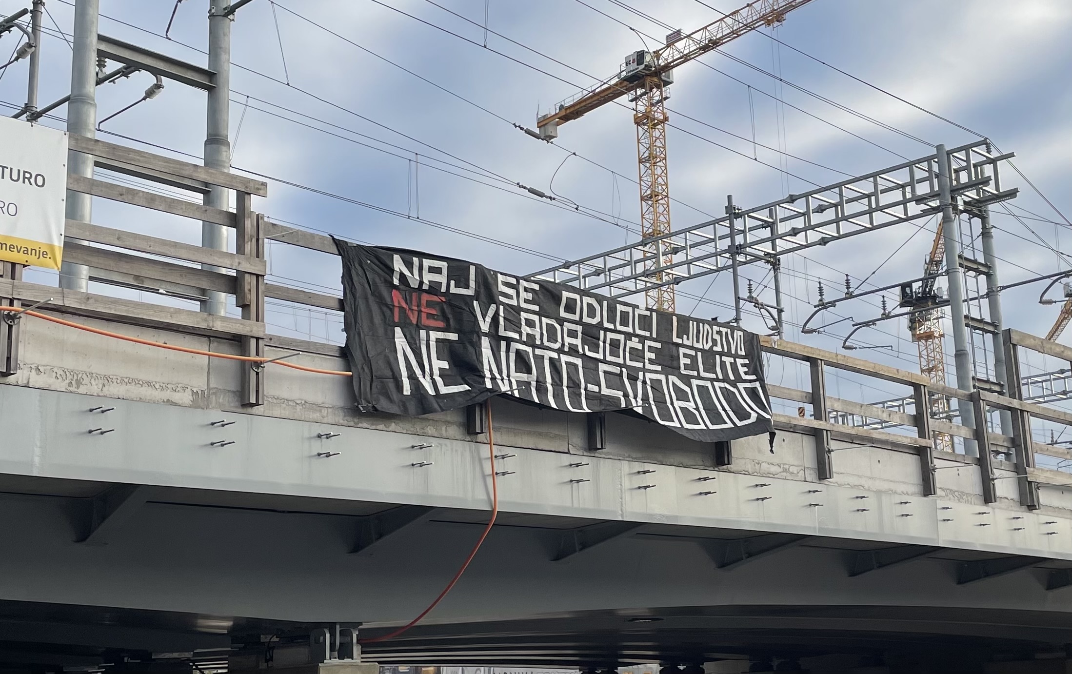 photo of a protest banner