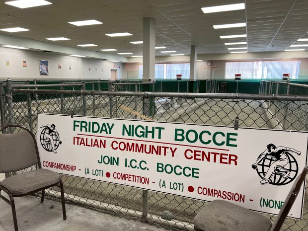 The Bocce courts inside the Italian Community Center in Troy. (Erica Bouska - MediaNews Group)