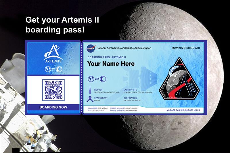 Launch Your Name Around Moon in 2026 on NASA’s Artemis II Mission - NASA