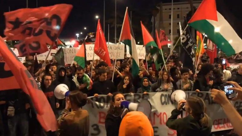 Protests break out across Italy, unions call general strike, as Israel Protests break out across Italy, unions call general strike, as Israel