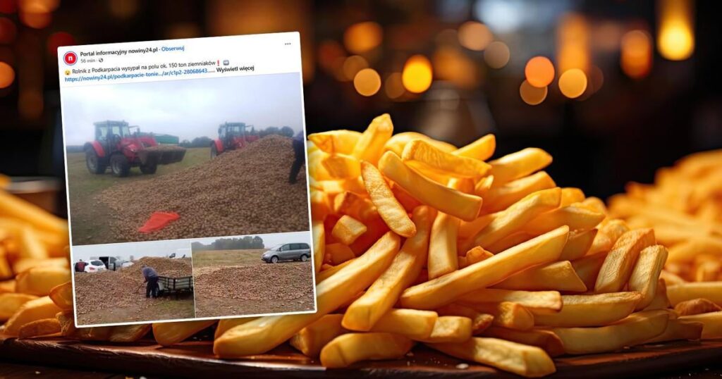 The farmer poured out 150 tons of potatoes. "Take it for free, no one wants it anyway"