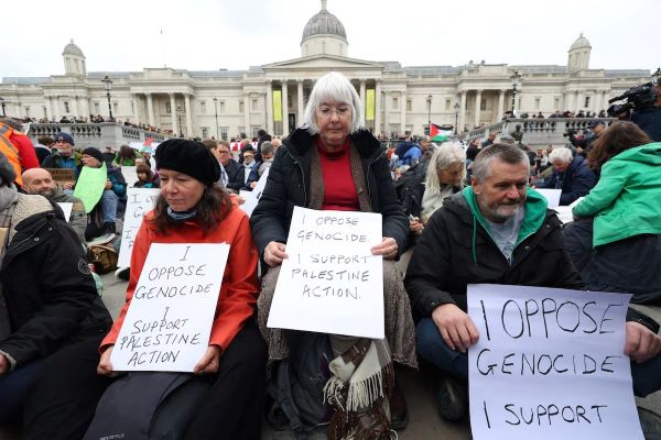 Palestine Action supporters rally in London, six arrested