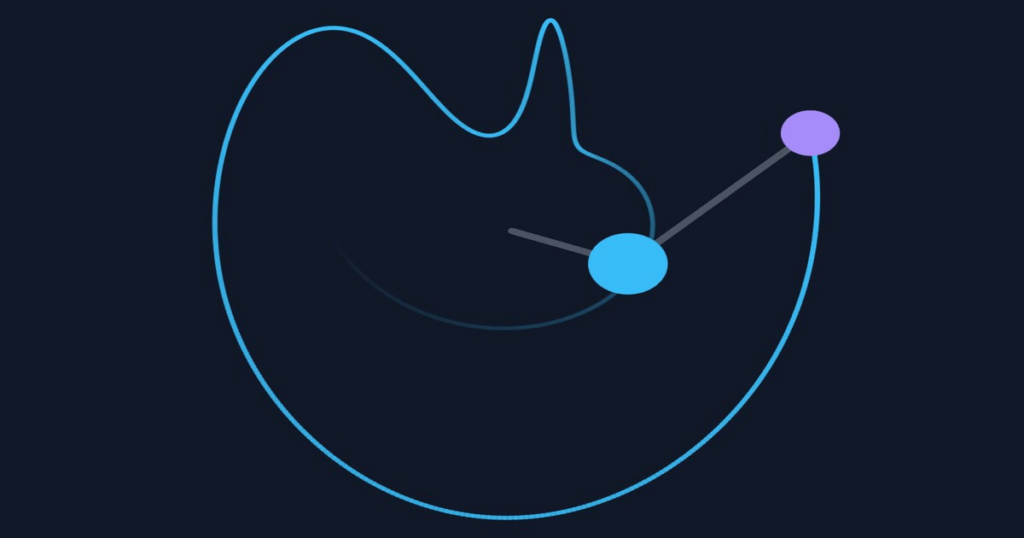 I have made an interactive double pendulum that shows the “chaos” in real time