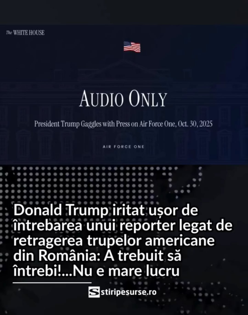 Trump about the withdrawal of troops from Romania