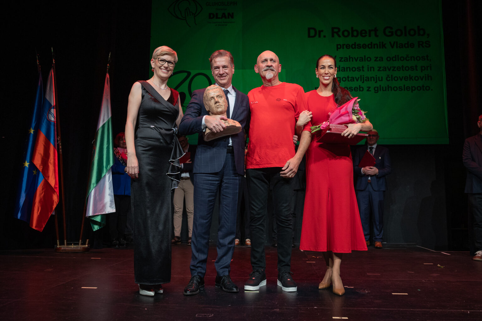 Prime Minister Golob at the ceremony marking the 20th anniversary of the Deafblind Association of Slovenia DLAN Prime Minister Golob at the ceremony marking the 20th anniversary of the Deafblind Association of Slovenia DLAN