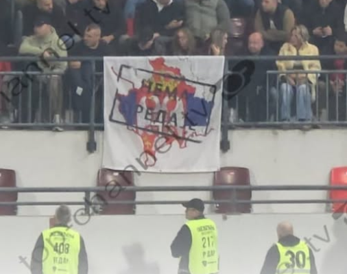Serbs continue to dream, even in Leskovac the map of Kosovo appears on the Serbian flag