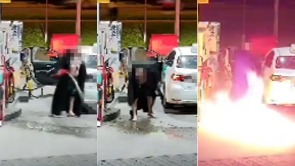 Bathrobe-clad arson suspect nabbed after fire at Polish gas station