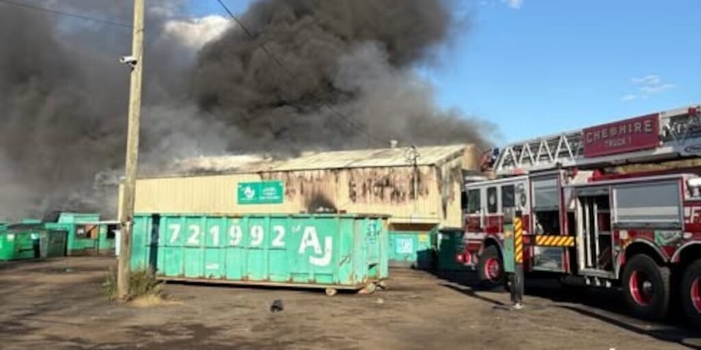 Diesel tank involved in fire at Cheshire business