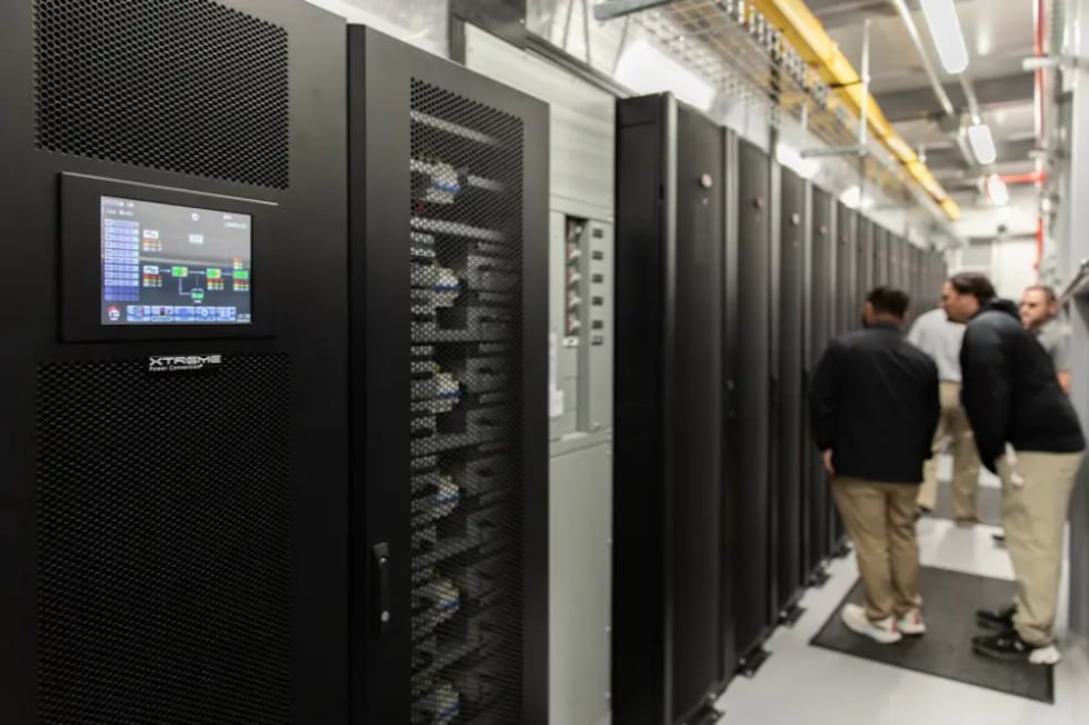 Amarillo business owners and community leaders tour the Edge Data Center at the Region 16...