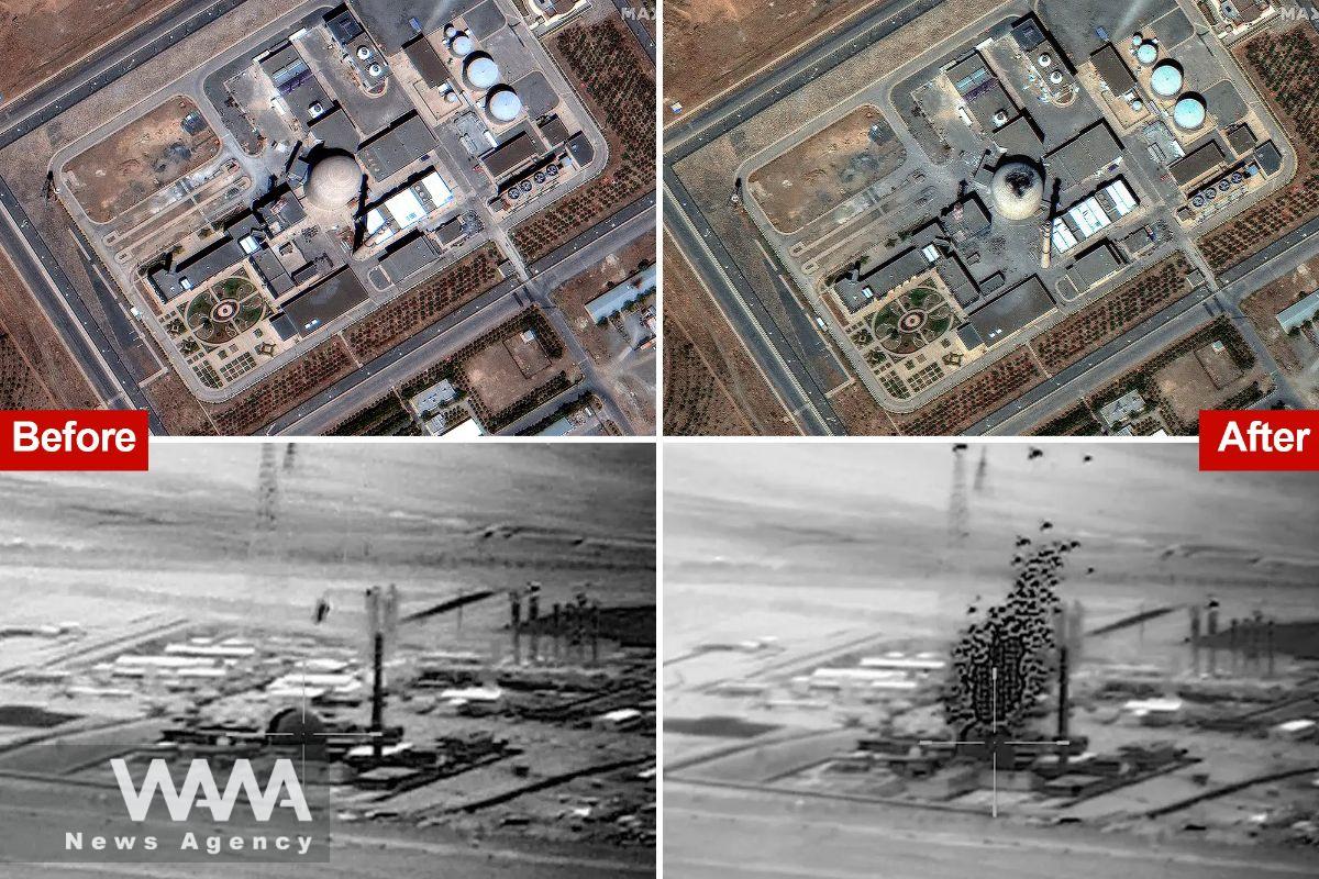 WANA - Arak nuclear facility after U.S. strike