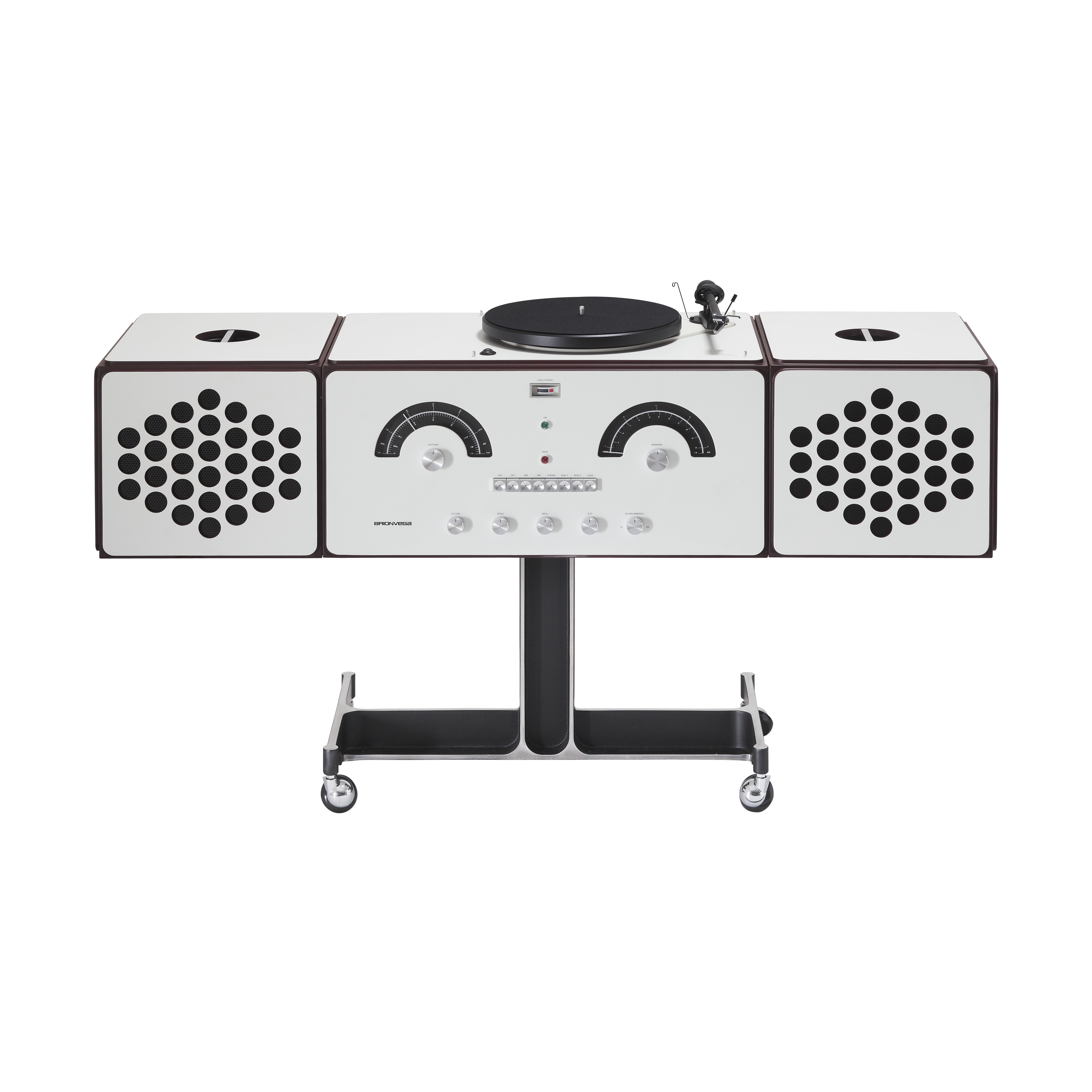 Radiofonografo Rr226 Speaker Wood White / Radio &amp; Turntable - Castiglioni, 1965 - Brionvega
