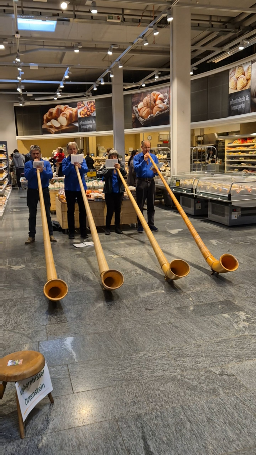 Alpenhorns at the Coop