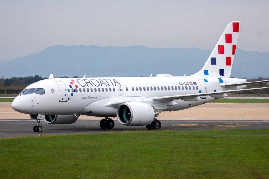 Croatia Airlines Becomes the Fifth Airbus A220-100 Operator Croatia Airlines first A220-100