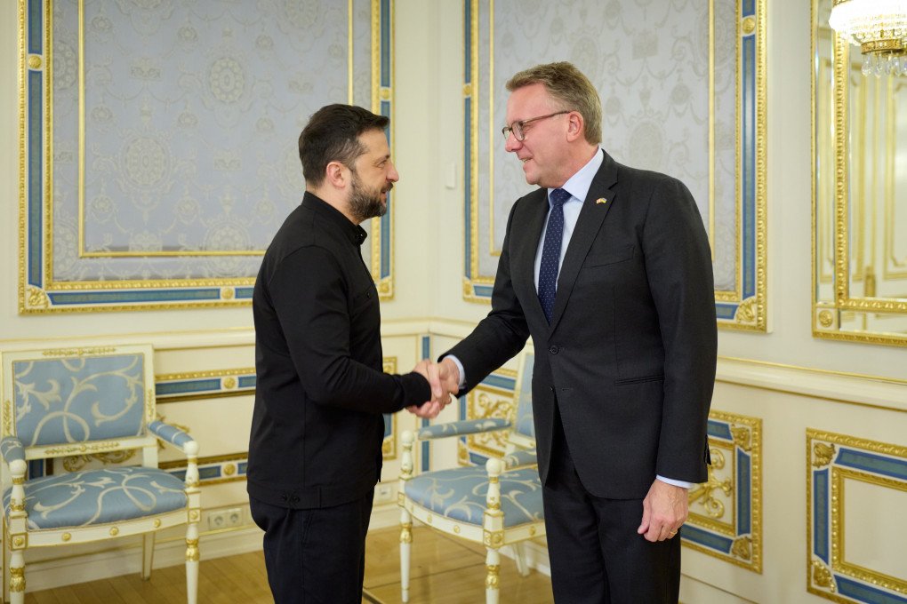 The meeting between the Ukrainian President Volodymyr Zelenskyy and the Danish Minister for Industry, Business and Financial Affairs, Morten Bødskov. Photo: X/ @ZelenskyyUa