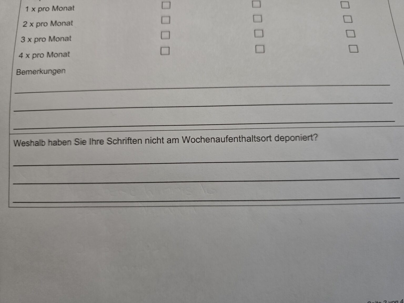 What do they mean with this question? Which writings? Center of life recording