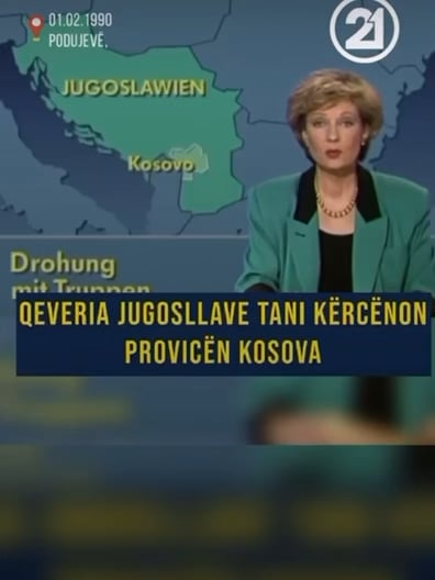 German news about Kosovo at 1990