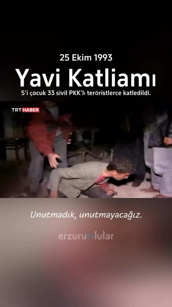 Anniversary of the Yavi Massacre, in which the treacherous terrorist organization PKK martyred 33 citizens, including 5 children