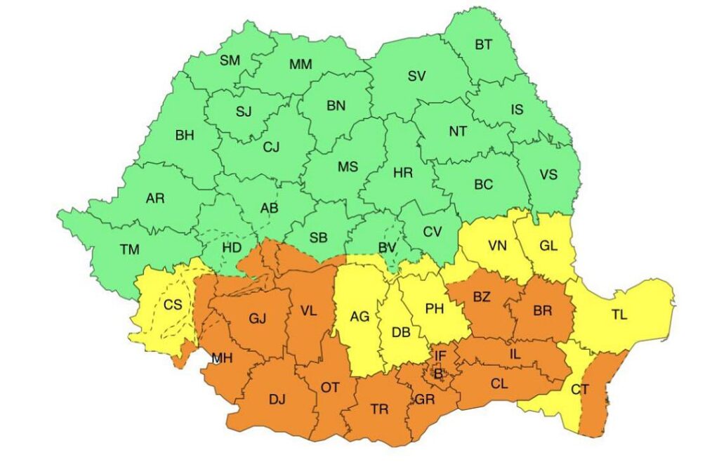 Romanian Environment Ministry convenes emergency committee over severe weather warnings