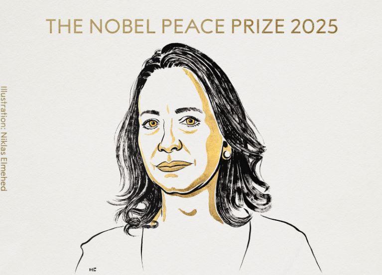 In Maria Korina Matsado from Venezuela the Nobel Peace Prize