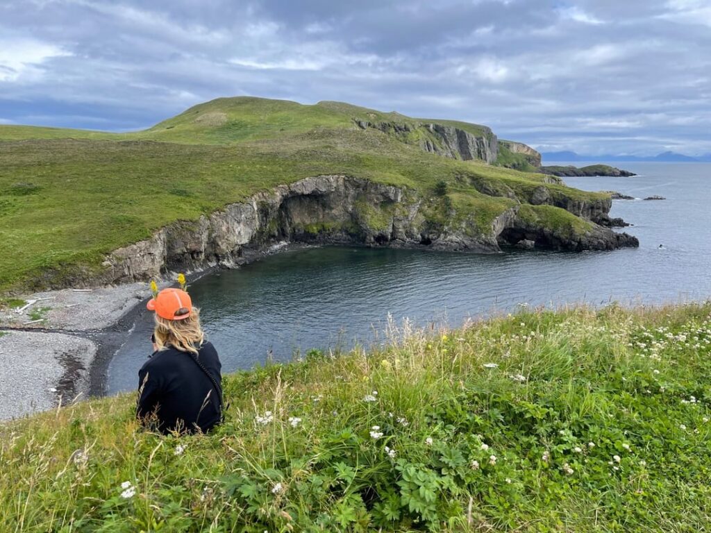 Hiking on the little known island of Unga, Alaska
