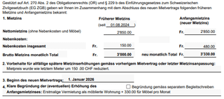 Is this rental contract legal (Zürich)?