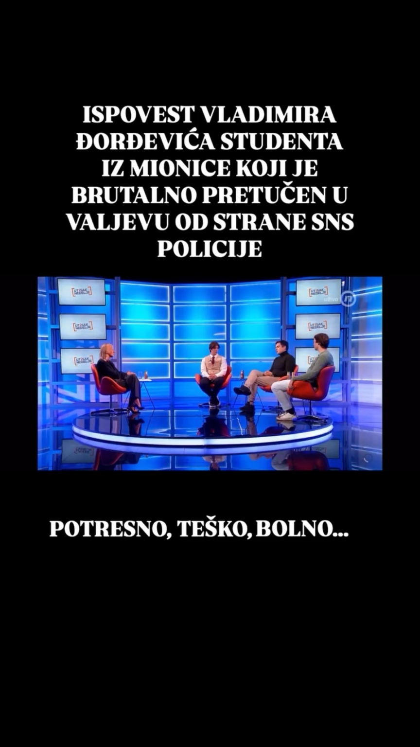Confession of the student brutally beaten in Valjevo