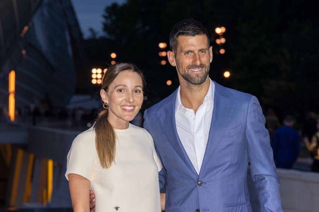Jelena Djokovic and Novak Djokovic attend The Prelude To The Olympics on July 25, 2024 in Paris, France.