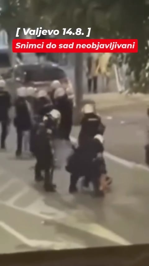 Unpublished recording of police ovivation in Valjevo 14.8.2025.