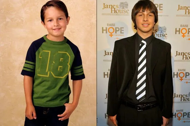 Everett Collection; Charley Gallay/Getty Images Mitch Holleman as Jacob Hart in a promotional photo for 'Reba'; Mitch Holleman at the Raise Hope for the Congo event at Janes House on June 28, 2009, in Los Angeles