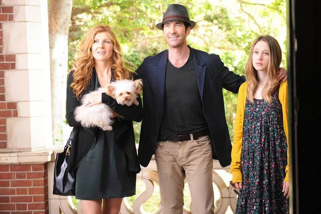 Robert Zuckerman/FX Network/Everett Collection Connie Britton, Dylan McDermott, and Taissa Farmiga in the 'AHS' OG
