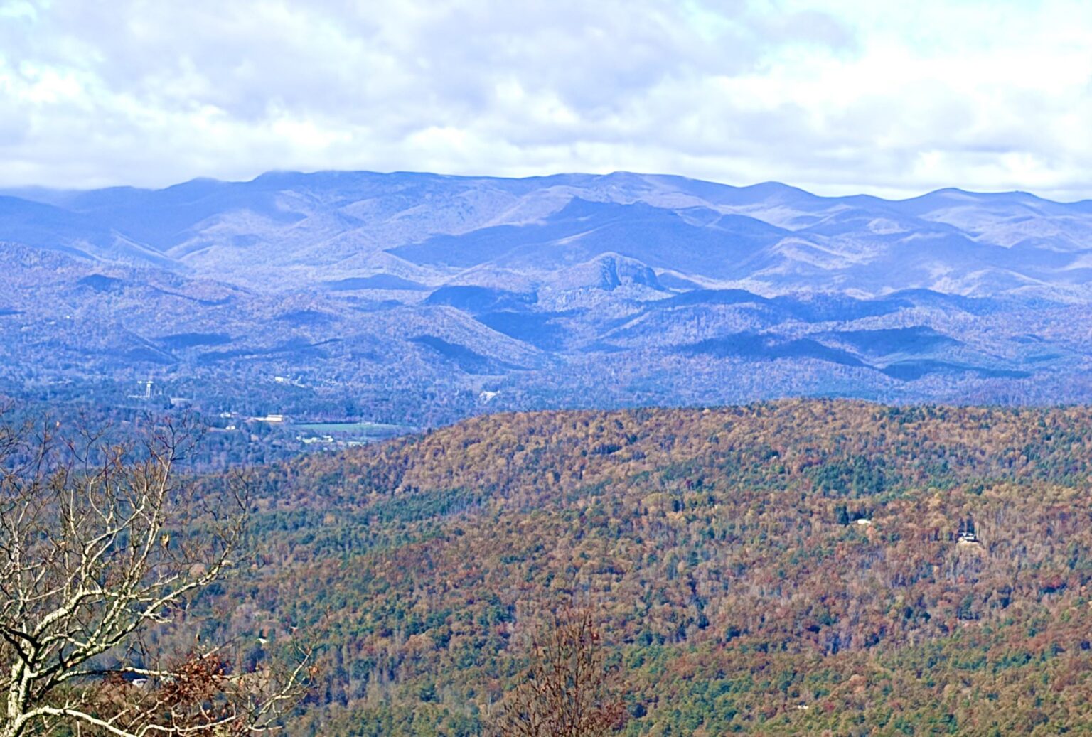 This morning’s view of the Blue Ridge Mountains from our deck on Pinnacle Mountain