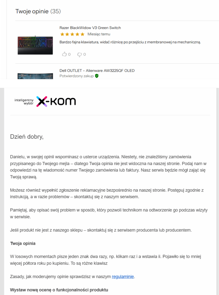 x-kom removes negative comments and silently hides votes x-kom removes negative comments and silently hides votes