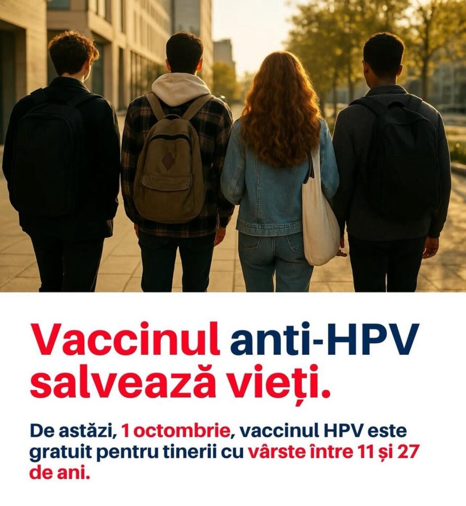 The HPV vaccine is free from October 1 if you are between 11 and 27