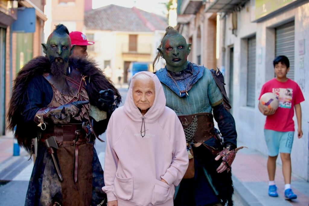 The Molar. We were shopping when we met these amazing people. They were dressed as orcs. The Lord of the Rings