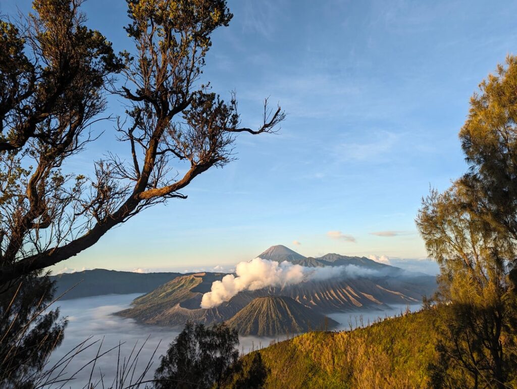 Natural scenery of Bromo in East Java, Indonesia