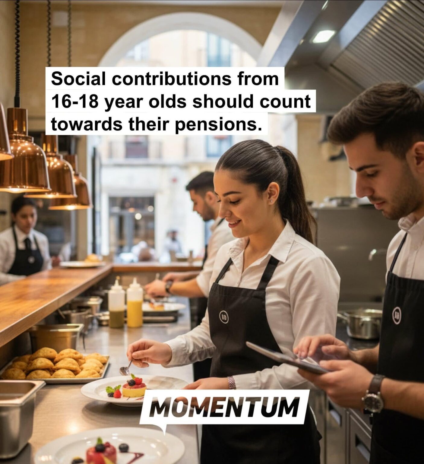Momentum is calling on the government to address a long-standing injustice in the country’s pension system that unfairly penalises young workers between the ages of 16 and 18.