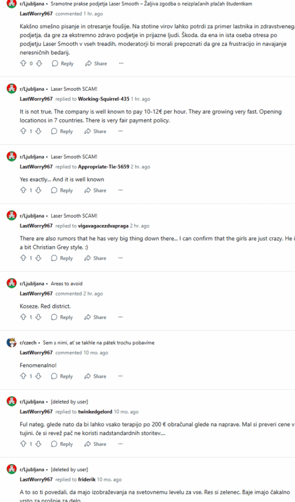I just ask: Do I think Medicofit and lasersmooth defends with "fake profiles"?