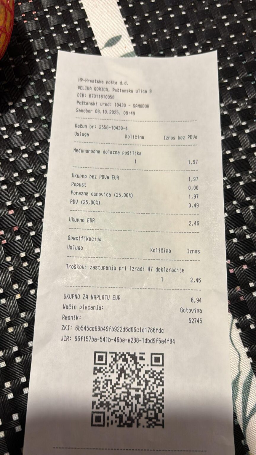 Let someone explain to me that 2.49 and 2.49 go out almost 9 euros