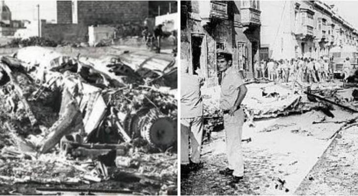 14 October 1975. A British Avro Vulcan Bomber Crashes into Żabbar After an Aborted Landing at RAF Luqa, leading to 6 dead and 20 injured.