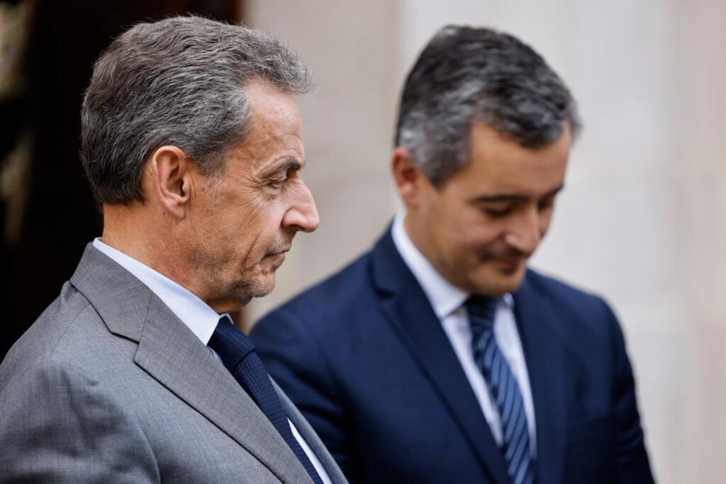 When Gérald Darmanin discreetly visits Nicolas Sarkozy after his conviction - Nouvelobs