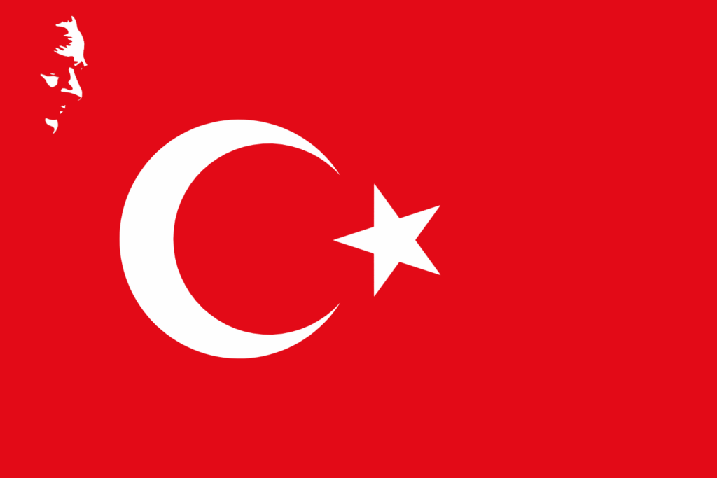 The Turkish flag I made for the 102nd anniversary of the Republic.
