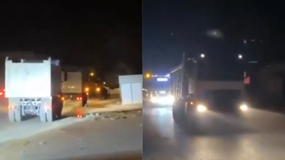 Image: X@/RT_com Israel-Hamas conflict: Video shows bulldozers entering Gaza as Egyptian team searches for hostages, victims - watch