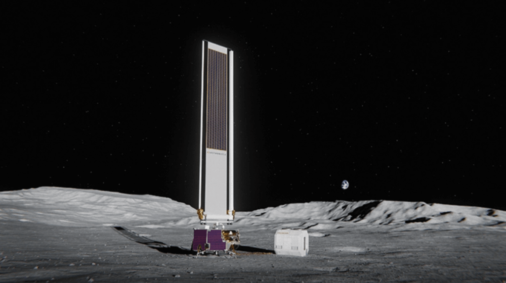 Honda developing vertical sun tracking solar plus hydrogen system to be placed at the south pole of the moon.