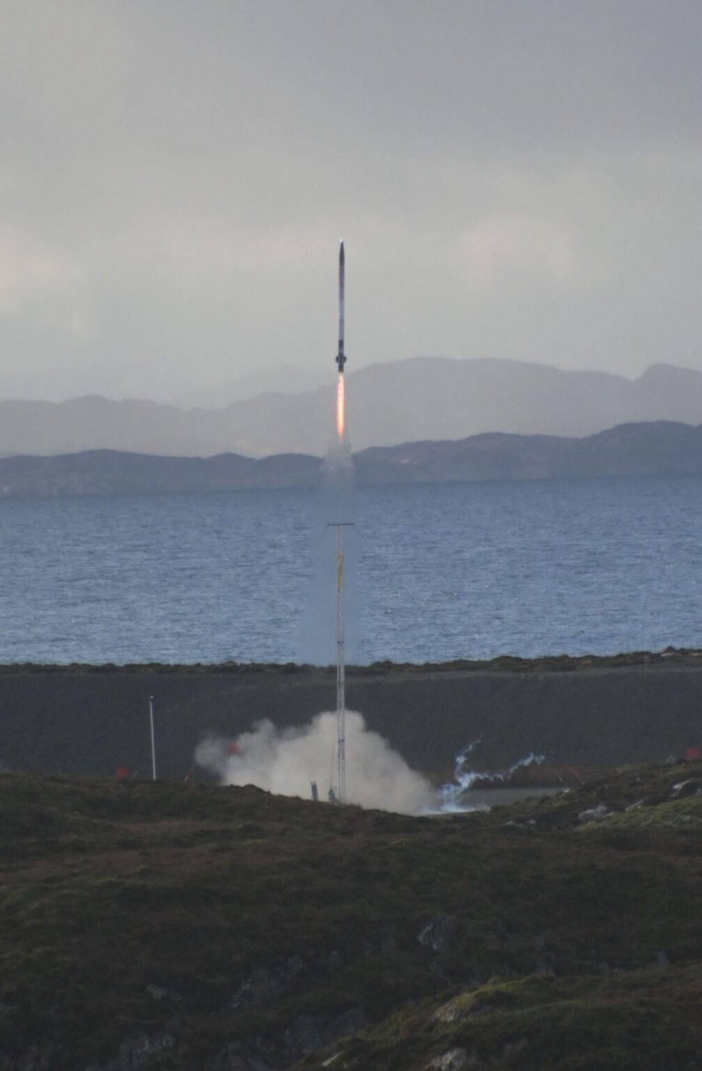 Liquid fueled rocket launched and recovered in Norway