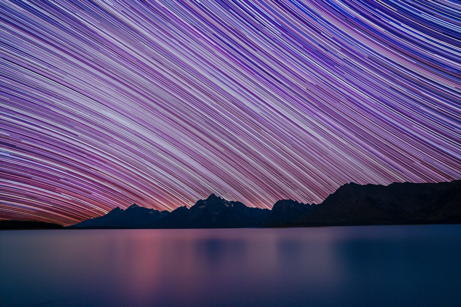 I photographed 4 hours of Earths rotation in Grand Teton National Park